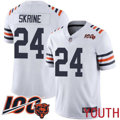 Chicago Bears Limited White Youth Buster Skrine Jersey NFL Football #24 100th Season->chicago bears->NFL Jersey